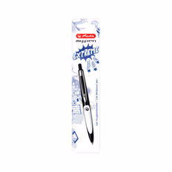 Herlitz my.pen, Clip, Stylo à bille rétractable avec clip, Rechargeable, Noir, 1 pièce(s)