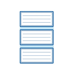 Herlitz 830240 étiquette auto-collante Rectangle Bleu, Blanc 9 pièce(s)