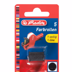 Herlitz 1605286, Rouleau, Rouge, Cylindre, 160510/4, Blister, 5 pièce(s)