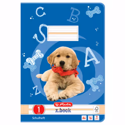 Herlitz 3321601, Bleu, 16 feuilles, Papier ligné, A4, 80 g/m², Papier