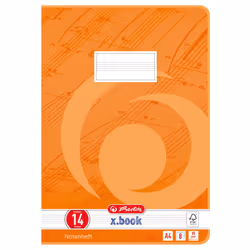 Herlitz 3324407, Orange, Blanc, 8 feuilles, A4, 80 g/m², Garçon/Fille, Papier