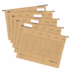 Herlitz 5874458 dossier suspendu A4 Carton Marron 5 pièce(s)