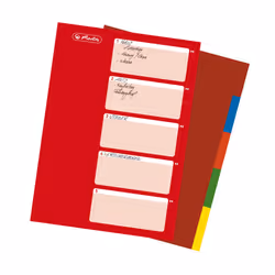 Herlitz 5950407 intercalaire de classement Couleurs assorties