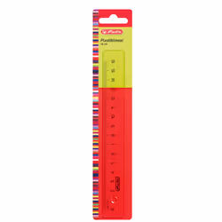 Herlitz 8700601 règle Règle de bureau 160 mm Plastique Transparent 1 pièce(s)