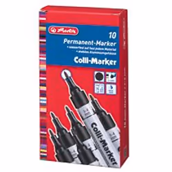 Herlitz 08860603 marqueur indélébile Noir 10 pièce(s)
