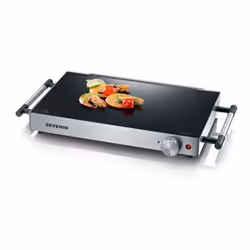 Severin PG 2385, 800 W, Grill, Electrique, Dessus de table, Plaque, Noir, Acier inoxydable