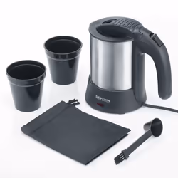 Severin WK 3646, 0,5 L, 1000 W, Noir, Acier inoxydable, Acier inoxydable