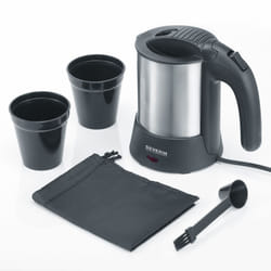Severin WK 3646 bouilloire 0,5 L 1000 W Noir, Acier inoxydable