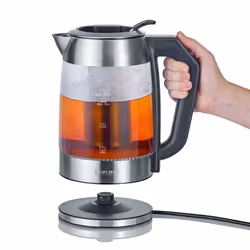 Severin WK 3477 bouilloire 1,7 L 2200 W Noir, Argent, Transparent