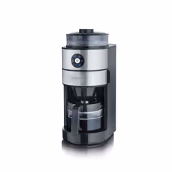 Severin KA 4811, Machine à café filtre, Café en grains, Café moulu, Broyeur intégré, 820 W, Noir, Métallique
