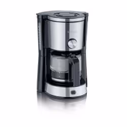 Severin KA 4825, Machine à café 2-en-1, Café moulu, 1000 W, Noir, Acier inoxydable