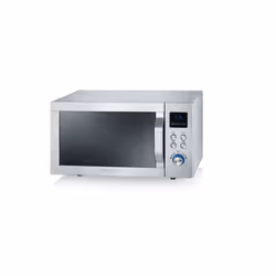 Severin MW 7751, Comptoir, Micro-ondes grill, 20 L, 800 W, Boutons, Rotatif, Tactile, Argent, Acier inoxydable