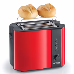 Severin AT 2217 grille-pain 2 part(s) 800 W Noir, Rouge