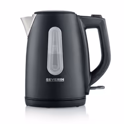 Severin WK 9553, 1 L, 2200 W, Noir, Plastique, Acier inoxydable, Indicateur de niveau d'eau, Arrêt de sécurité en cas de surc ...