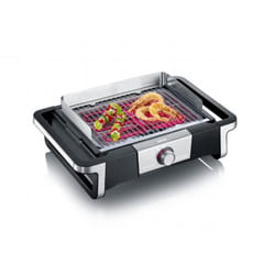Severin PG 8113 BOOST Grill Dessus de table Electrique Noir, Argent 3000 W