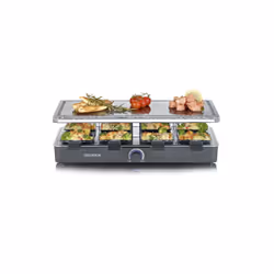 Severin RG2372 raclette 8 personne(s) 1400 W Noir, Acier inoxydable