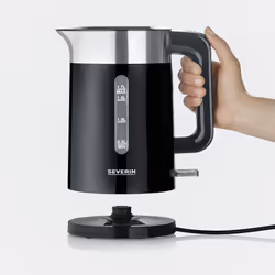 Severin WK 9265 bouilloire 1,7 L 2200 W Noir, Acier inoxydable