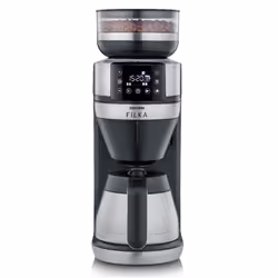 Severin KA 4851, Machine à café filtre, 2 L, Café en grains, Café moulu, Broyeur intégré, 1520 W, Noir, Acier inoxydable