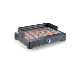 Severin PG 8565 Grill Dessus de table Electrique Noir, Acier inoxydable 2200 W
