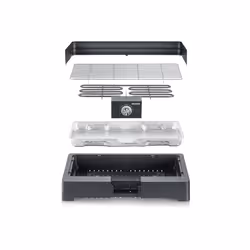 Severin PG 8565 Grill Dessus de table Electrique Noir, Acier inoxydable 2200 W