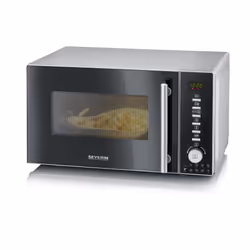 Severin MW 7773, Comptoir, Micro-ondes grill, 20 L, 800 W, Boutons, Rotatif, Argent, Acier inoxydable