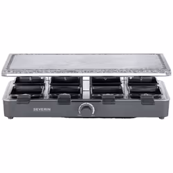 Severin RG 2378 Raclette-Partygrill, Noir, pierre, Rectangulaire, 1300 W, 465 mm, 250 mm