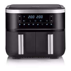 Severin FR 2453 Double 3,25 L Autonome 2850 W Friteuse d’air chaud Noir, Argent
