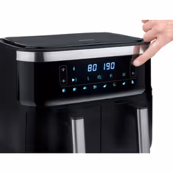Severin FR 2453 Friteuse à air chaud Double 3,25L 2850W Noir, Argent - Vue supplémentaire 5