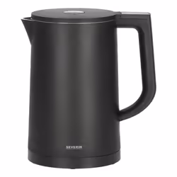 Severin WK 3483, 1,7 L, 2200 W, Noir, Plastique, Acier inoxydable, Thermostat réglable, Indicateur de niveau d'eau