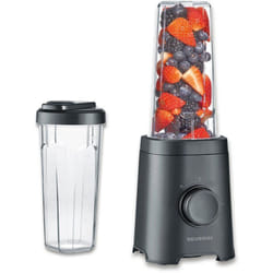 Blender - SEVERIN - SM3753 Mix & Go - 320 W - 2 gourdes de 600 ml - 2 vitesses - 4 lames aiguisées - Noir