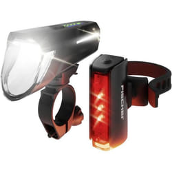 FISCHER FAHRRAD Kit déclairage de vélo PLUS 110 + TWIN STOP LED noir