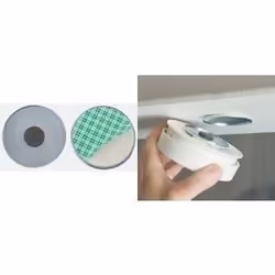 Support magnétique pour détecteur de fumée - UNITEC - 46789 - Blanc - Sans fil - A plaque aimantée