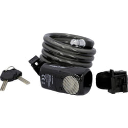 Fischer Fahrrad - Antivol à câble spiralé anthracite avec alarme fermeture à clé