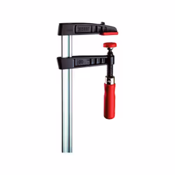 Serre-joint en fonte malléable, Capacité de serrage : 1500 mm, Portée 120 mm, Glissière 35 x 11 mm - Etrier fixe et de coulis ...