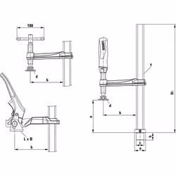 BESSEY TW16-20-10-2K serre-joints Multicolore