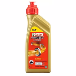 Castrol Power 1 Scooter 4T 5W-40, 1 L, 5W-40, Moto, Essence, Moteur à essence, Or, Rouge