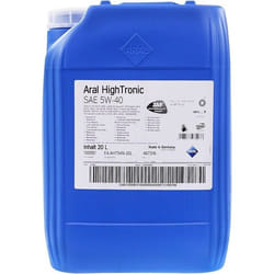Aral Hightronic 5W-40 20I Huile moteur 1505B1 RENAULT: CLIO 3, CLIO 2, Clio 4, VOLKSWAGEN: Golf 4, Golf 7, Polo V 3/5 portes, MERCEDES-BENZ: Classe A