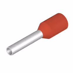 Weidmüller H1.0/14D R, Terminal à broche, Droit, Métallique, Rouge, 1 mm², 14 mm, 1 cm