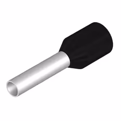 Weidmüller H1.5/14D SW SV, Terminal à broche, Droit, Noir, Métallique, 1,5 mm², 14 mm, 1 cm