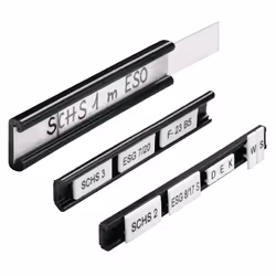 Weidmüller STR 7 F.SCHT 7, Marqueurs de bornier, 20 pièce(s), Polyester, Transparent, 6,3 mm, 27 mm
