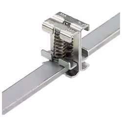 Weidmüller KLBUE 2X2-6, Étrier de serrage, 10 pièce(s), Acier, Argent, 15 mm, 24 mm
