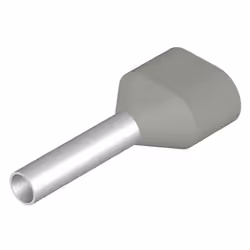 Weidmüller H0.75/14D ZH GR, Terminal à broche, Droit, Gris, Métallique, 0,75 mm², 14 mm, 1,1 cm