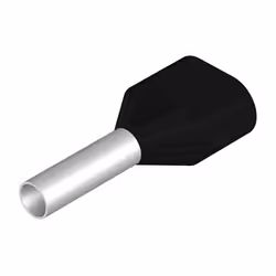 Weidmüller H1.5/16D ZH SW, Terminal à broche, Droit, Noir, Métallique, 1,5 mm², 16 mm, 1,1 cm