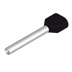 Weidmüller H1.5/26D ZH SW, Terminal à broche, Droit, Noir, Métallique, 1,5 mm², 26 mm, 2,1 cm