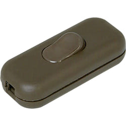Interrupteur pour câble souple Kopp 191306002 avec décharge de traction marron 1 x Off/On 2 a 1 pc(s) W720531