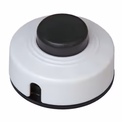 Kopp 191801088, Interrupteur à pied, 1P, Plastique, Noir, Blanc, 250 V, 2 A
