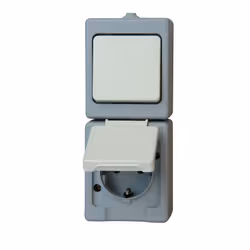 Kopp 130148003, Type F, CEE 7/4, Gris, Blanc, IP44, 250 V, 16 A