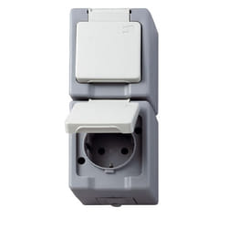 Kopp 130348009 prise de courant Type F Gris, Blanc