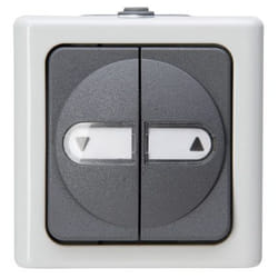 Kopp 561556004 interrupteur d'éclairage Thermoplastique Noir, Blanc