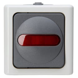 Kopp 561656007 interrupteur d'éclairage Thermoplastique Gris, Blanc